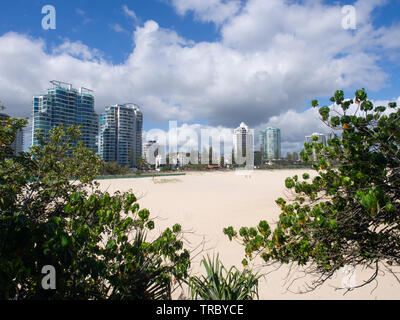 Coolangatta Stadtbild an der Gold Coast Stockfoto