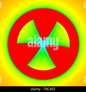 Bunte und ungewöhnliche Computergraphik Visualisierung Bild der erstaunlichen fraktale Verhalten einer mathematischen Funktion auf komplexe Zahlen. Stockfoto