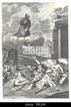 Cajetanus von Thiene, saint, verschiedenen Reform attemptions gründete zusammen mit Bischof Caraffa die Kongregation der Regularkleriker der Göttlichen Vorsehung 1524, 1629 selig, 1671 Christ, Additional-Rights - Clearance-Info - Not-Available Stockfoto