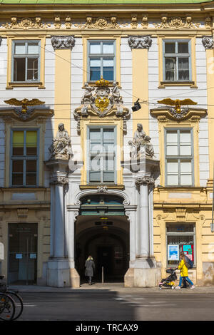 Altes Rathaus, Altes Rathaus (Altes Rathaus) in Gmbh im Bereich von Wien Innere Stadt, Wien, Österreich. Stockfoto