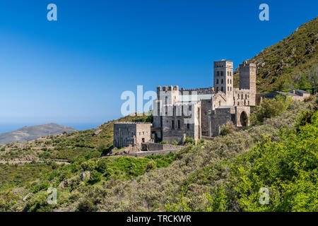 Sant Pere de Rodes Benediktinerkloster, El Port de la Selva, Costa Brava, Katalonien, Spanien Stockfoto