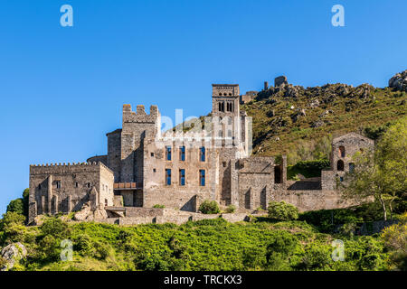 Sant Pere de Rodes Benediktinerkloster, El Port de la Selva, Costa Brava, Katalonien, Spanien Stockfoto