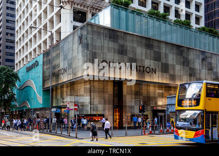 Das Äußere des Louis Vuitton Store in Hongkong, China Stockfoto