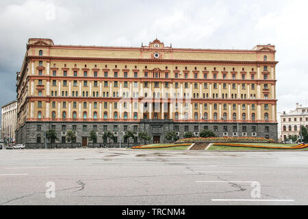 Die lubjanka Gebäude war das Hauptquartier des KGB und der aktuelle Sitz des FSB. In Meshchansky Bezirk von Moskau, Russische F Stockfoto