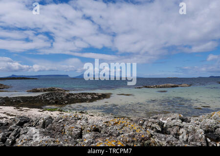 Remote rocky Beach in der Nähe von Arisaig schottischen Highlands Schottland Stockfoto