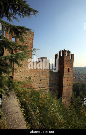 Anzeigen von Castell arquato, eine schöne Stadt in Italien Stockfoto