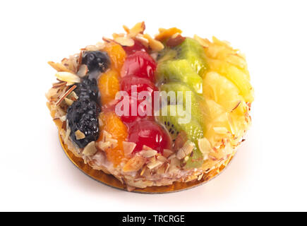 Multifruit französischem Gebäck isoliert auf weißem Hintergrund Stockfoto