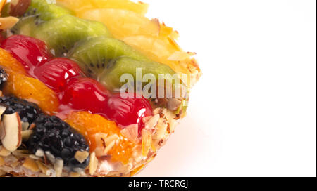 Multifruit französischem Gebäck isoliert auf weißem Hintergrund Stockfoto