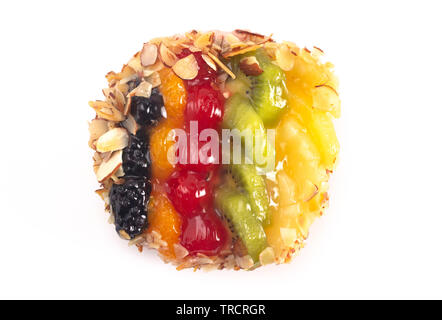 Multifruit französischem Gebäck isoliert auf weißem Hintergrund Stockfoto