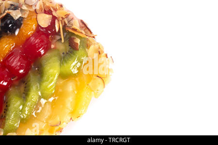 Multifruit französischem Gebäck isoliert auf weißem Hintergrund Stockfoto