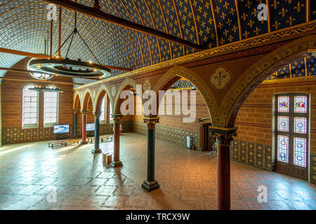 Die State Zimmer, Salle des Etats, mittelalterliche Festung von Schloss Blois, Blois, Loir-et-Cher Abteilung, Center-Val de Loire, Frankreich, Europa Stockfoto