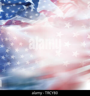 Abstrakte unscharf USA Amerika Flagge Stockfoto