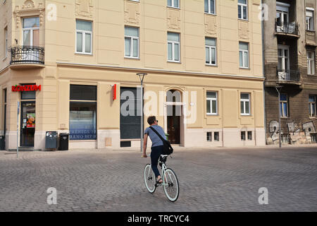 ZAGREB, KROATIEN - 15. Juli 2017. Stadt Straße in der Altstadt von Zagreb, Kroatien. Stockfoto