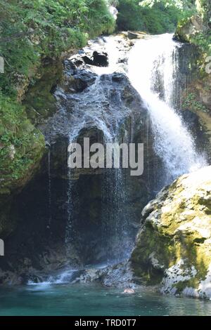 Schlucht Vintgar in der Nähe von Lake Bled, Slowenien Stockfoto