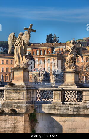 Der heilige Engel Brücke in Rom, Italien Stockfoto