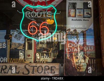 HACKBERRY GENERAL STORE ROUTE 66 Stockfoto