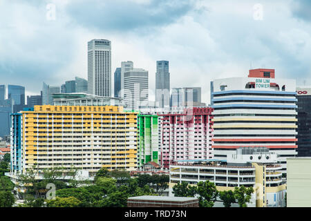Singapur - 24.Juni 2017: Singapur farbenfrohes Gebäude stil Stockfoto