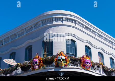 Zucker Schädel während Mardi Gras Stockfoto