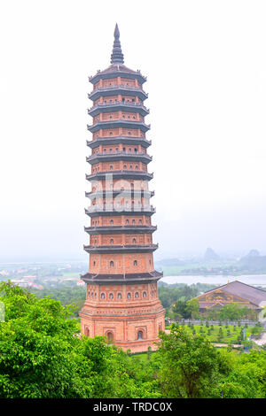 Bai Dinh Pagode die biggiest und grösste Tempel Komplex in Vietnam, Trang Ein, Ninh Binh Stockfoto