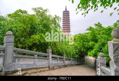 Bai Dinh Pagode die biggiest und grösste Tempel Komplex in Vietnam, Trang Ein, Ninh Binh Stockfoto