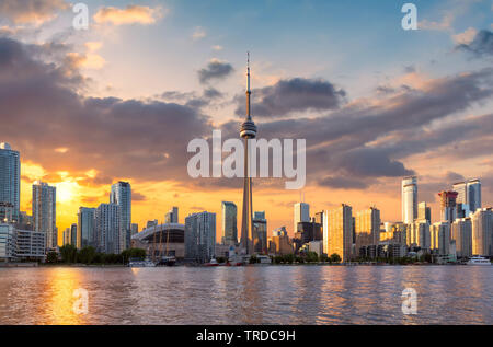 Toronto Skyline bei Sonnenuntergang Stockfoto