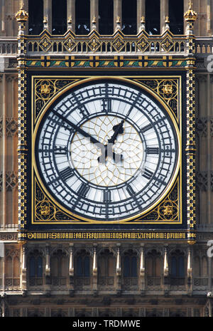 Uhr von Big Ben, das Elizabeth Tower, Vereinigtes Königreich, England, London Stockfoto