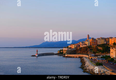 Die Stadt Bastia am Morgen, Frankreich, Korsika Stockfoto