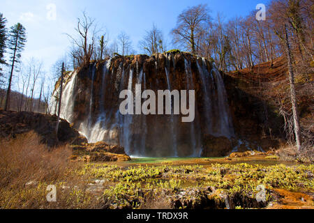 Wasserfall im Nationalpark, Kroatien, Plitvicer Seen Nationalpark Stockfoto