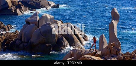 Seltsame Felsen von Capo Testa, Italien, Sardinien, Santa Teresa Gallura Stockfoto