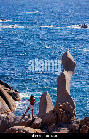 Seltsame Felsen von Capo Testa, Italien, Sardinien, Santa Teresa Gallura Stockfoto