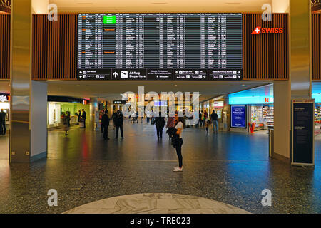 Zürich, Schweiz, 25. Mai 2019 - Blick auf den Flughafen Flughafen Zürich (ZRH). Stockfoto