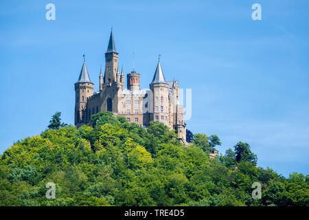 Burg Hohenzollern in der Nähe von Bisingen im Zustand von Baden-Wuerttenberg, Deutschland, Deutschland, Baden-Wuerttemberg, Bisingen Stockfoto