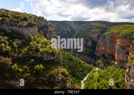 Tal y Canones in der Sierra de Guara, Spanien, Aragon, Sierra y Canones de Guara Stockfoto