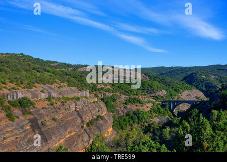 Tal y Canones in der Sierra de Guara, Spanien, Aragon, Sierra y Canones de Guara Stockfoto