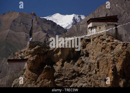 Dhankar Gompa, Spiti Tal, Indien, Himachal Pradesh, Spiti Stockfoto