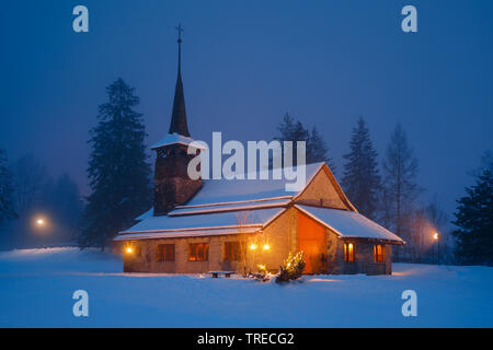 Katholische Kirche in Kandersteg, Schweiz Stockfoto