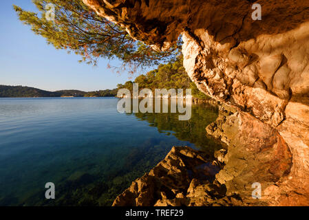 Blick auf den See, in den Nationalpark Mljet, Kroatien, Nationalpark Mljet Stockfoto