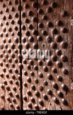 Die verzierte Holztür in alten Äthiopien Stockfoto