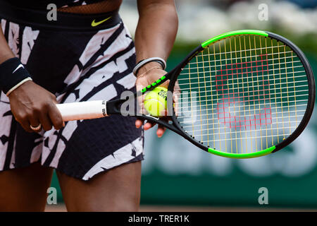 Serena Williams aus den Vereinigten Staaten während der French Open 2019 Grand Slam Tennis Turnier in Roland Garros, Paris, Frankreich. Stockfoto