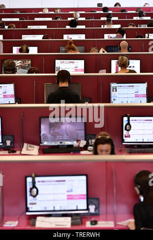 Screening Room von "Le Rendez-Vous 2018", einer Veranstaltung, die jedes Jahr durch TV France International in Biarritz (Frankreich), im Baskenland Co Stockfoto