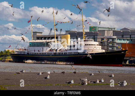 Royal Yacht Brittania, Ocean Terminal, Leith Stockfoto