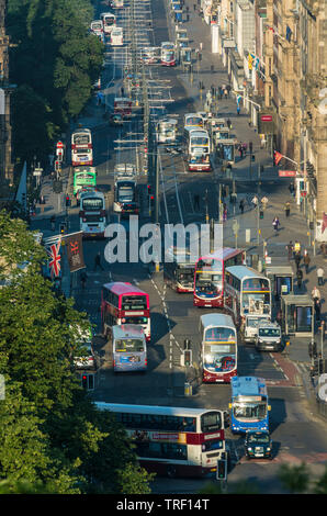 Princes Street, Edinburgh Stockfoto