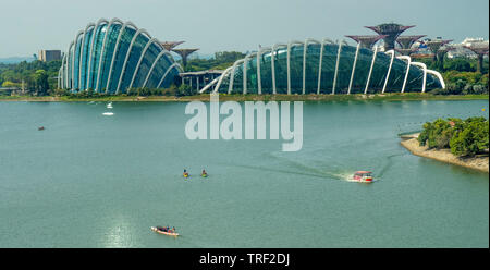 Blume Kuppel- und Nebelwald Gewächshäuser Gärten an der Bucht von Singapur. Stockfoto