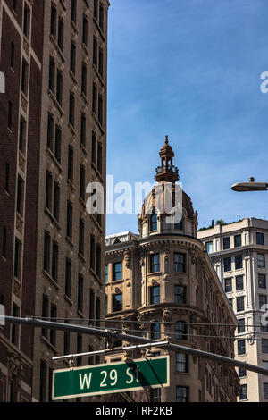 Manhattan, New York City, USA - 29. Juni 2018: Häuser in W29 Straße Stockfoto