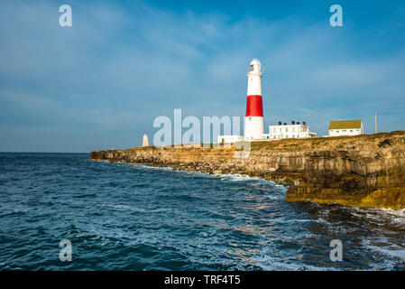 Der Leuchtturm von Portland Bill auf der Isle of Portland in der Nähe von Weymouth auf in Dorset Jurassic Coast. England. UK. Stockfoto