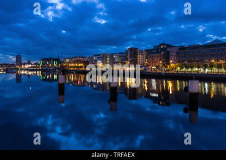 Nacht in Dublin, Irland Stockfoto