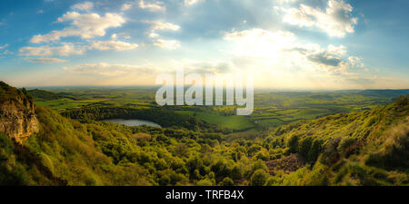 See Gormire und der Vale von York von Sutton Bank Stockfoto