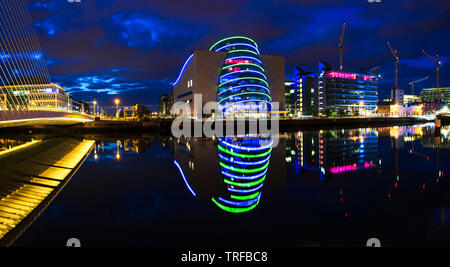Nacht in Dublin, Irland Stockfoto