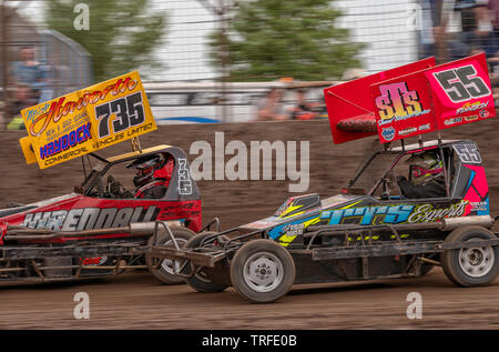 BriSCA Rennen treffen an der Adrian Flux Arena, Kings Lynn, Norfolk, Großbritannien Stockfoto