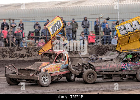 BriSCA Rennen treffen an der Adrian Flux Arena, Kings Lynn, Norfolk, Großbritannien Stockfoto